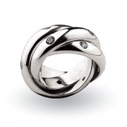 Exclusiver Designer Ring in 925/- Sterlingsilber mit Zirkonia