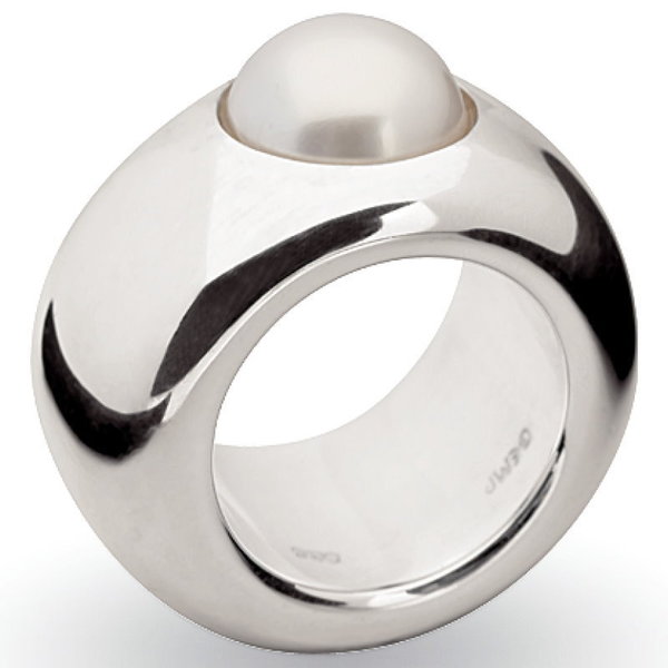 GEMP | Bandring | Statement | Eycatcher | 925/000 Silber | Perle | 14 mm