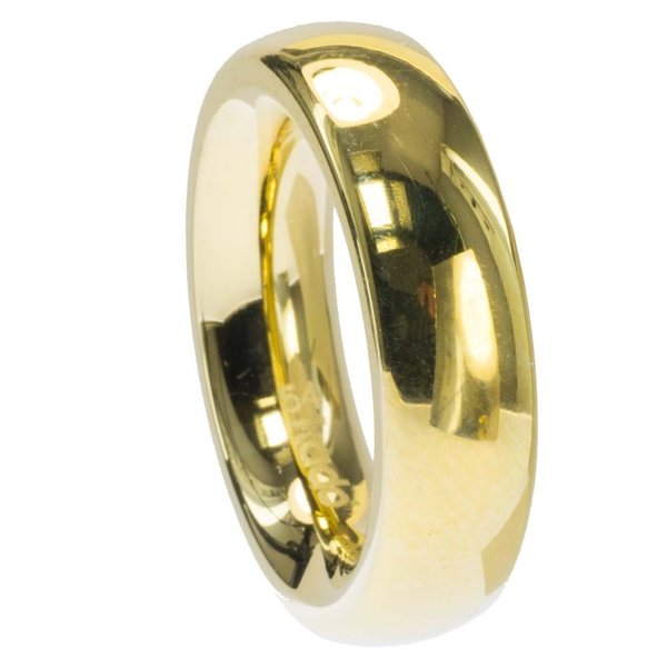 kadó | Ring | Radiant | Edelstahl | Goldplattiert | 6 mm