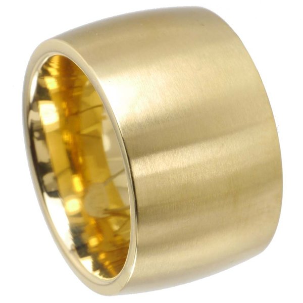 Ring Bandring - 14 mm - Gold plattiert