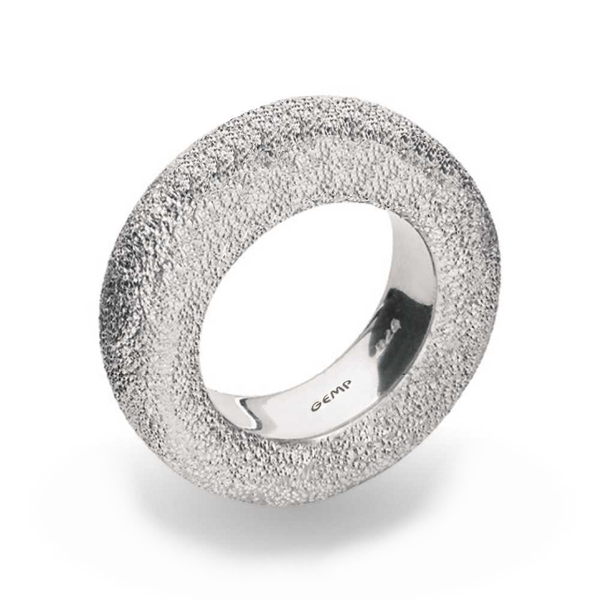 GEMP | Bandring | Eyecatcher | 925/000 Silber | Diamantiert | 7 mm
