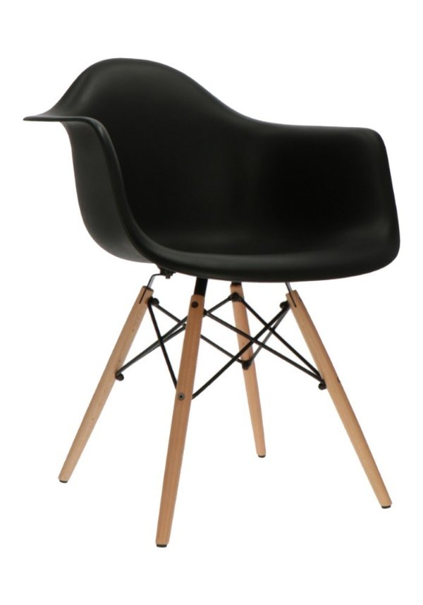 Schalenstühle | Esszimmerstühle | Scandinavian Design | 4er Set schwarz