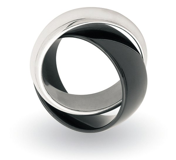 EINZELSTÜCK - Eyecatcher Ring Twiny Zweier 2-fach - 10 mm - 925/000 Silber