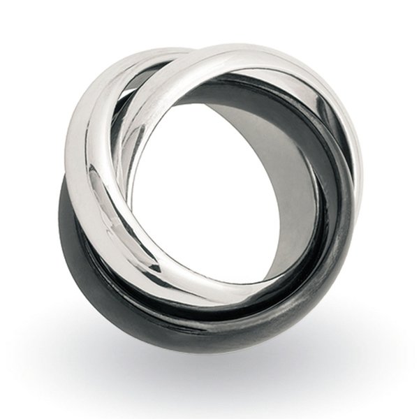 EINZELSTÜCK | GEMP | Eyecatcher Ring | 3er Spielring | 925/000 Silber | 6,0 mm | NEUES MODELL