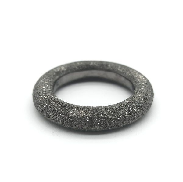 GEMP | Reifring | Eyecatcher | 925/000 Silber | schwarz rhodiniert | diamantiert | 5 mm