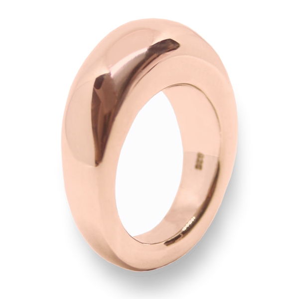 GEMP | Ring | Concave | Dome | 925/000 Silber | Goldplattiert